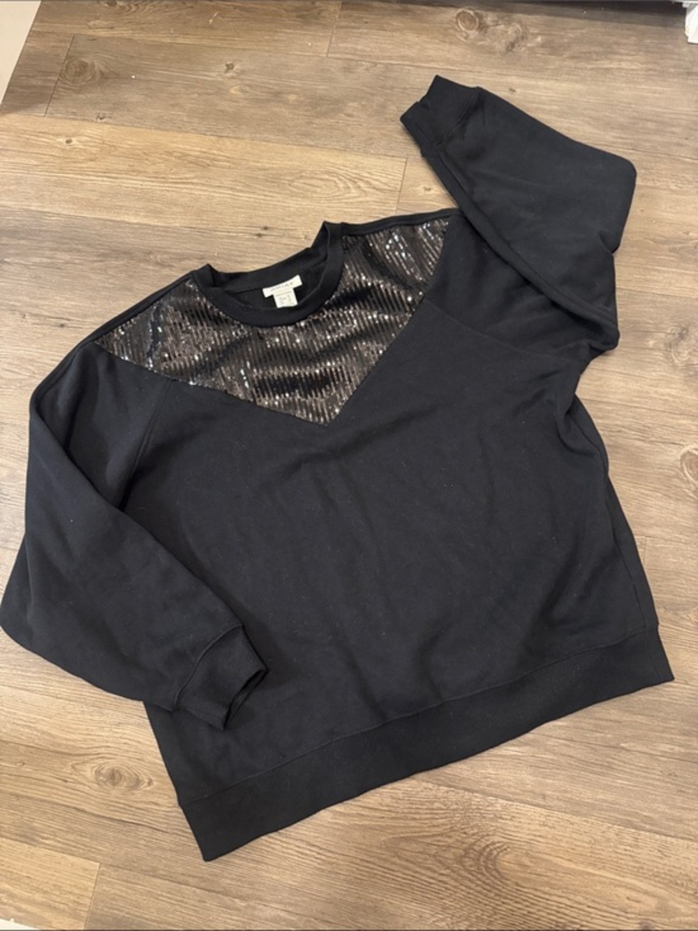 Ariat Black Sequined Crew Neck Sweatshirt. XL. Worn Once!